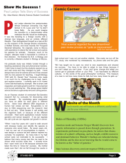 Comic Corner ebsite of the Month - Division of Biological Sciences