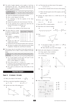 practice exam 1 - Haese Mathematics