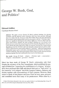 George W. Bush, God, and Politics