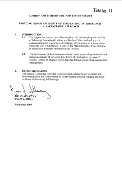 REDUCING MINOR INCIDENTS OF FIRE