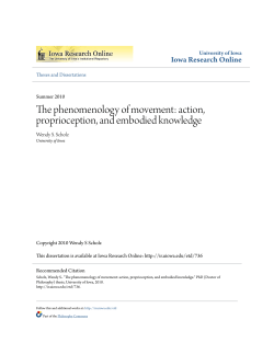 The phenomenology of movement: action, proprioception, and