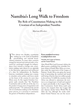 4 Namibia`s Long Walk to Freedom The Role of Constitution Making