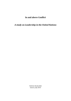 In and above Conflict A study on Leadership in the United Nations