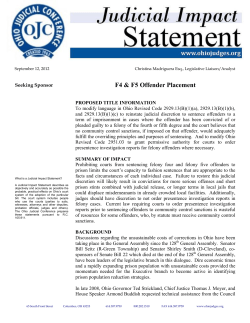 Judicial Impact Statement - Ohio Judicial Conference