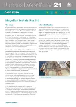 Magellan Metals Pty Ltd - International Lead Association