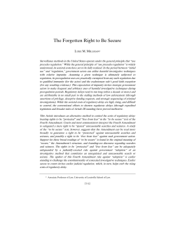 The Forgotten Right to Be Secure