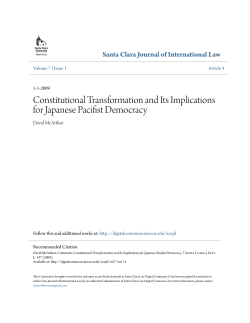Constitutional Transformation and Its Implications for Japanese