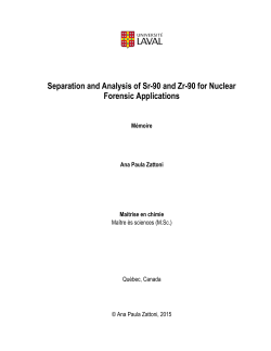 Separation and Analysis of Sr-90 and Zr