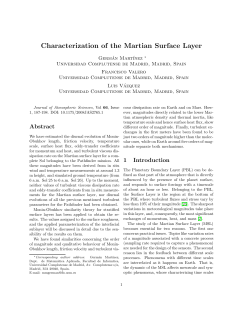 Characterization of the Martian Surface Layer