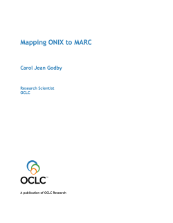 Mapping ONIX to MARC