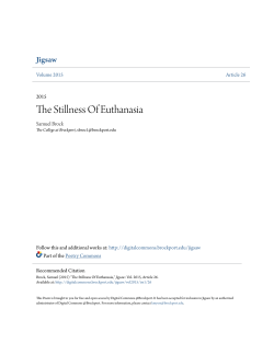 The Stillness Of Euthanasia - Digital Commons @Brockport