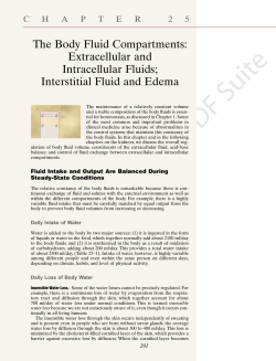 The Body Fluid Compartments: Extracellular and Intracellular Fluids