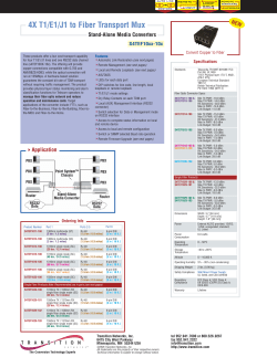 4X T1/E1/J1 to Fiber Transport Mux