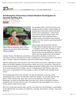 Southampton Elementary School Student Participates In Spanish