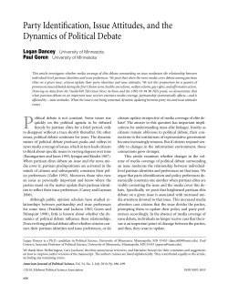 Party Identification, Issue Attitudes, and the Dynamics of