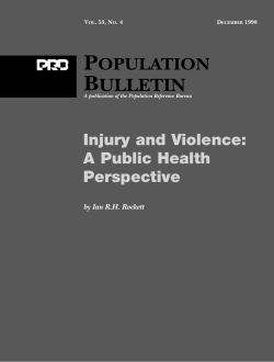 Injury and Violence: A Public Health Perspective