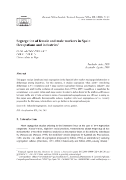 Segregation of female and male workers in
