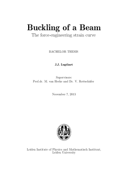 Buckling of a Beam - Mathematisch Instituut Leiden