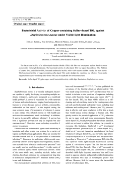Bactericidal Activity of Copper-containing Sulfur