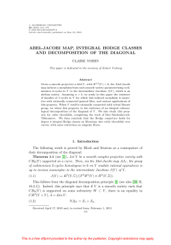 Abel-Jacobi map, integral Hodge classes and decomposition of the