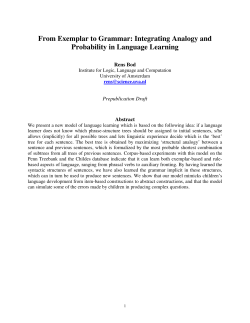 From Exemplar to Grammar: Integrating Analogy and Probability in