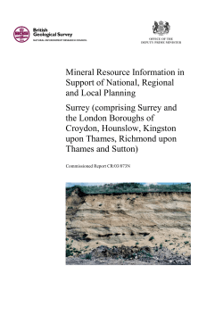 Mineral Resources report for Surrey