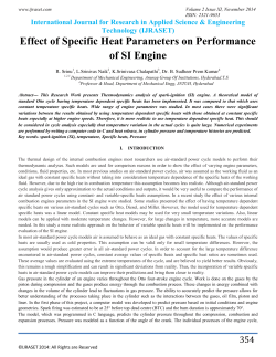 Effect of Specific Heat Parameters on Performance of SI