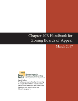 Chapter 40B Handbook for Zoning Boards of Appeal