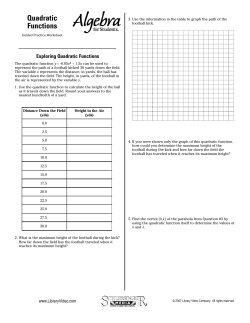 Quadratic Functions - Distribution Access