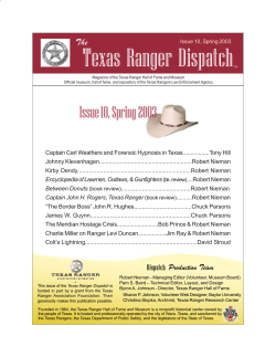 TEXAS RANGER DISPATCH Magazine