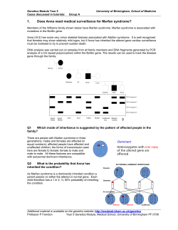 1. Does Anna need medical surveillance for Marfan syndrome?