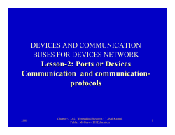 Lesson-2: Ports or Devices Communication and communication