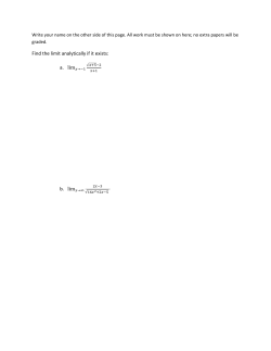 Find the limit analytically if it exists: a. lim b. lim