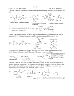 1 LIU Chem. 121, Sect 008, Exam 1 Fall, 2012, 100 points