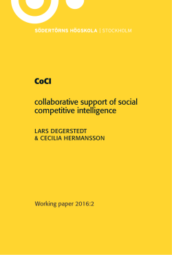 CoCI collaborative support of social competitive