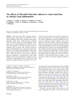The Effects of Microbial Materials Adhered to Asian Sand Dust on