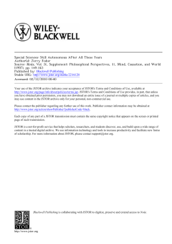 Special Sciences: Still Autonomous After All These Years