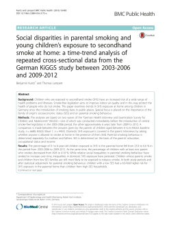 Social disparities in parental smoking and young children`s