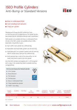ISEO Profile Cylinders Pdf