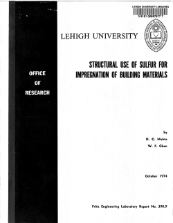 structural&middot; use of. sulfur for impregnation of