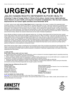 urgent action - Amnesty International