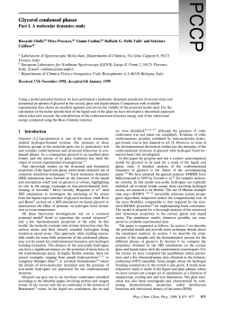 Glycerol condensed phases - Firenze