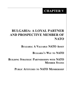 bulgaria: a loyal partner and prospective member of nato chapter v