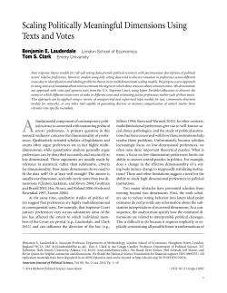 Scaling Politically Meaningful Dimensions Using
