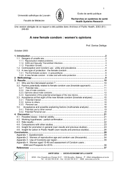 A new female condom : women`s opinions - SESA