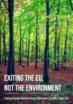 Exiting the EU, Not the Environment