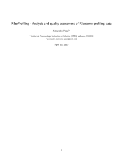 RiboProfiling - Analysis and quality assessment of Ribosome