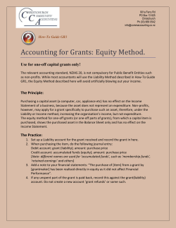 Accounting for Grants: Equity Method.