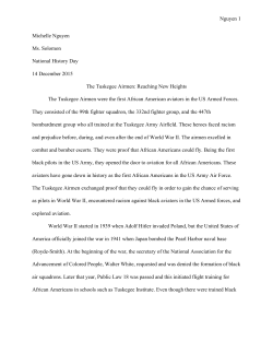 The Tuskegee Airmen &ndash; Reaching New Heights