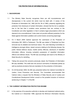the protection of information bill